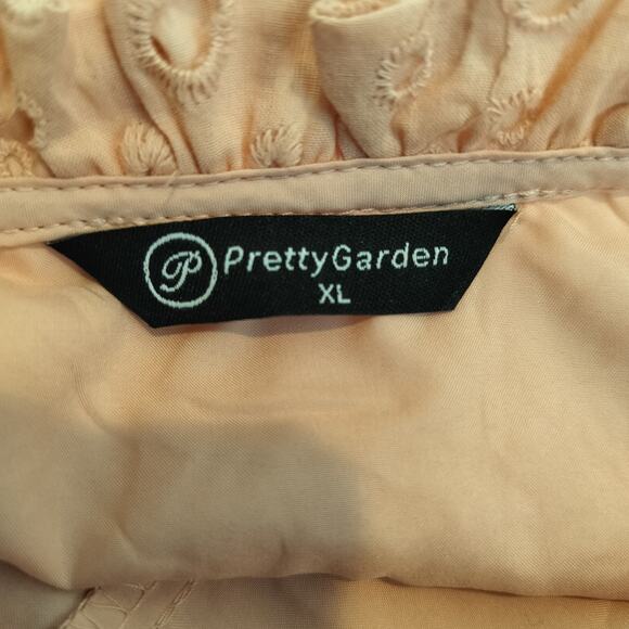 Pretty Garden Eyelet Embroidered Shirt Balloon Sleeve Blouse - Picture 9 of 9